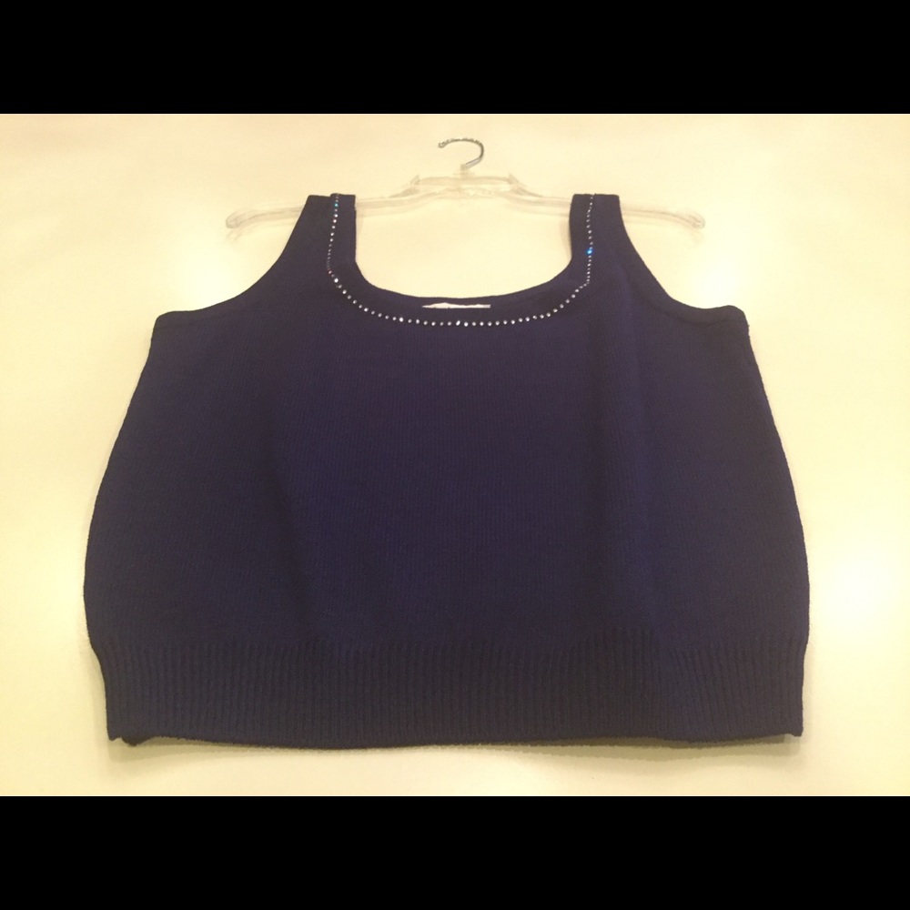 St John Evening Sleeveless Top - Rhinestones